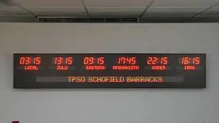BRG Precision Product's 6619P - 6 Zone, Programmable Time Zone Clock Display