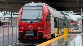[4K] O-Train: Bayview (Trillium) Departure (Stadler Rail FLIRT C13)