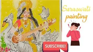 Saraswati Painting Vasant ♡ Panchmi ✨️🙏🏻💛
