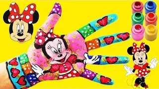 Learn Colors for Kids Body Paint Finger Family Nursery Rhymes Mickey Mouse Clubhouse