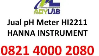 Jual pH Meter HI2211 HANNA INSTRUMENT - 0821 4000 2080 - Jual pH Meter D-74 HORIBA - ADY WATER