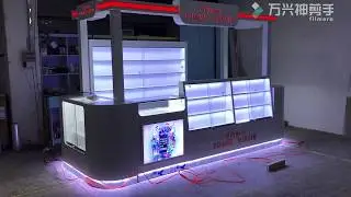 shopping mall mini cell phone accessories kiosk with ceiling
