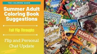 Summer Adult Coloring Book Recommendations | Flip and Family Drama Chat Tropical Coloring Books