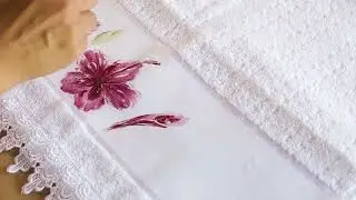 Cole&ccedil;&atilde;o de Pe&ccedil;as Artesanais Arte Sandra Souza Toalha de Rosto.