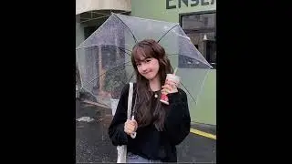 Wedding Umbrella Automatic Open Rounded Clear Umbrella Windproof Bubble Umbrella JHandle LargeCanopy