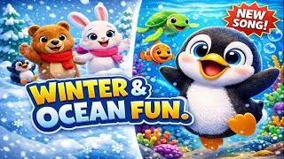 Winter Friends Dance Around & Pip Explores the Ocean | Cute Animal Songs for Kids | Nursery Rhymes