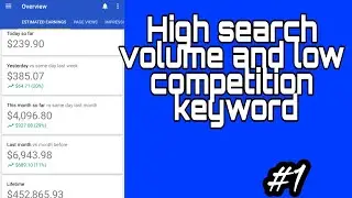 high search volume and low competition keywords | Tech Suryansh I #1