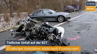 Bebra: 32-j&auml;hriger Autofahrer stirbt nach Frontalcrash