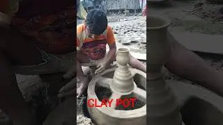 Easy Clay Pot Making Tutorial 🦩🦩 #shorts #claypot