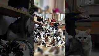 8 Seconds of Pure Cats Chaos!🤯#mamacatlove #catparenting #cutecat #cat#Shorts #kitten#catlover#viral
