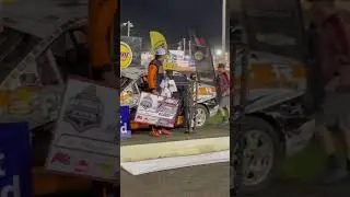 2022 Boone Super Nationals IMCA Sport Compact in the Winners Circle Jake Benischek