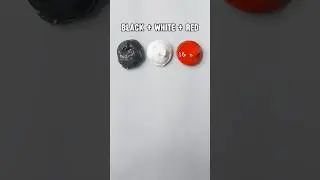 Black + White + Red = Unexpected Color! 🎨🔥 | Satisfying Paint Mixing