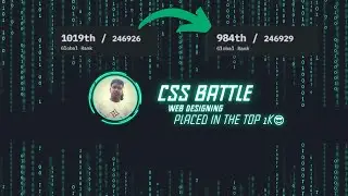 placed in the top 1000 out of 2lakh+ player in cssbattle .