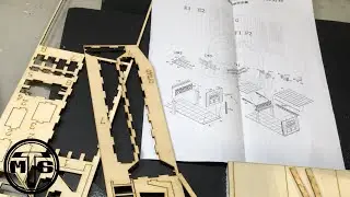 DIY Wooden Assembly 1/35 Scale Tank Factory Garage Repair Shop