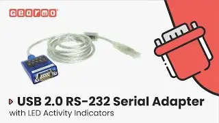Последовательный адаптер USB 2.0 RS-232 со светодиодными индикаторами | GM-FTDI-LED