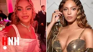 Двойник Бейонсе, дочь Блю Айви, надела розовое атласное платье на Angel Ball 2025