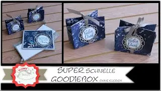 Schnelle einfache Box - Gastgeschenk basteln - Stampin´Up! Goodiebox ohne Kleben - Verpackung - DIY