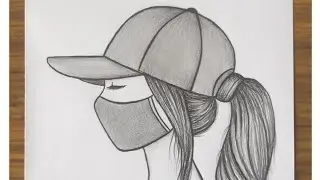 Girl Mask Easy drawing 👍#howtodraw #girl #mask easy drawing for beginners step by step tutorial 👍