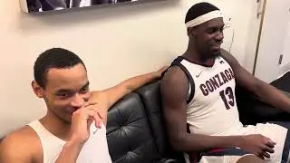 Gonzaga&rsquo;s Nolan Hickman and Graham Ike post USF