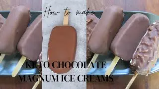 How to make Keto Salted Chocolate Almond Magnum Ice creams (no machine)