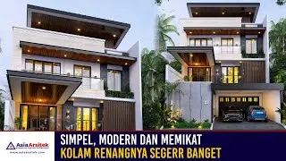Desain Rumah Minimalis Kontemporer 3 Lantai Dengan Kolam Renang di Lahan 10x25 m
