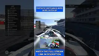 FANTASTIC SWITCHBACK MOVE IN RDL DUTCH GP!!! #f1 #f122 #f1gameplay