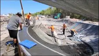 Projection b&eacute;ton Skatepark La Saline VMS R&eacute;union