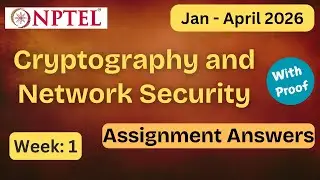 NPTEL Cryptography and Network Security Week 1 Assignment Answers With Explanation  | Jan&ndash;Apr 2026