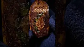 Cracked by time, healed by Earth.This Masur Birch pendant holds a river of raw Peridot