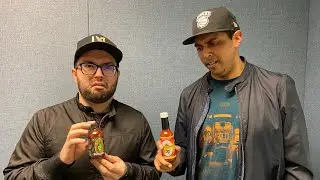 Dan Riccio and Randip Janda try Da Bomb and Scorpion Pepper sauces