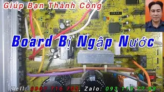 M&aacute;y lạnh Toshiba kh&ocirc;ng lạnh, board hư do vệ sinh m&aacute;y bị văng nước v&ocirc;, phương ph&aacute;p sửa chữa ho&agrave;n hảo.