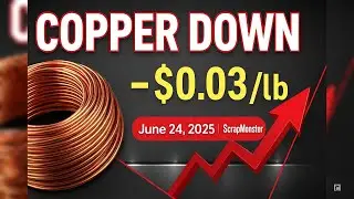 June 24, 2025: Copper Scrap Prices Dropped | Copper Down $0.03/lb | #ScrapMonster