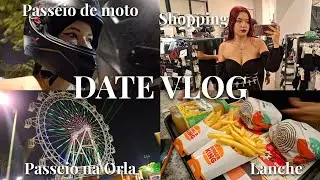 VLOG DE UM DATE 💐✨️ | Passeio de moto na Orla, Shopping, Lanche e mais...