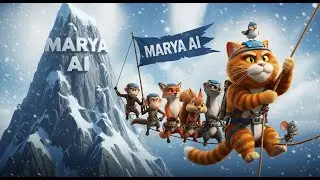 Climbing MARYA AI: Tabby Cat&rsquo;s Courage on the Frozen Peak | 3D Family Animation