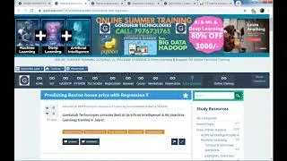 Live instructor led online classes for summer training in Machine Learning With Python