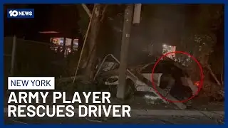 Army Football Player Larry Pickett Rescues Man From Burning Car In Fort Montgomery | 10 News