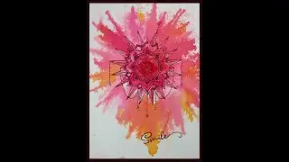 Eclectic Images stamps Mandala Moon & Deco with Colour Blast Shimmer dusts