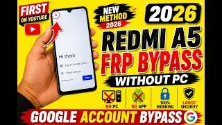 Redmi A5 FRP Bypass/Unlock 2026 Android 15 ✔️ 100% Working | Xiaomi Redmi A5 Remove Google Account