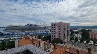 Norwegian Viva Cruise Ship from NCL, coming to Port of Koper. Hyperlapse video