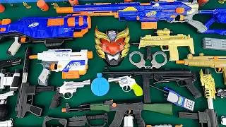 ULTIMATE TOY GUN ARSENAL! Nerf Elite Sniper & Pump Shotgun + Gold Desert Eagle, MP5, AK 47, M16