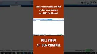 Dealer account login and ABS system programming on a 2021 Ford Transit | OBDService
