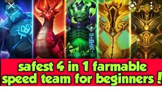 summoners war: safest  4 in 1 FARMABLE speed team for new players / BEGINNERS GUIDE