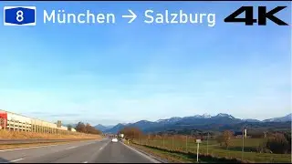 Driving A8 München - Salzburg: 4k, 5x Speed