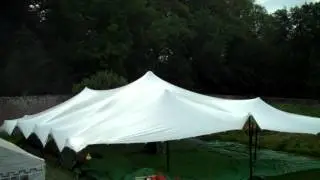 CGSM Events Stretch tent setup at Pythouse Kitchen Garden