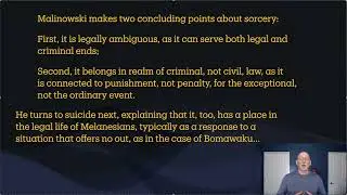 Malinowski Crime and Custom Lecture 3 P II chs II IV