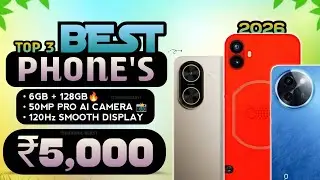 6GB+128GB | Top 3 Best Smartphones Under 5000 in 2026 | Best Mobile Phones Under 5000