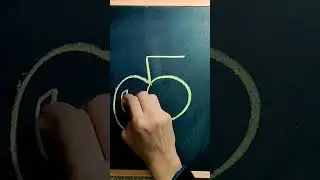 easy cherry 🍒 drawing with number 5#tranding #shorts #viral #trendingshorts