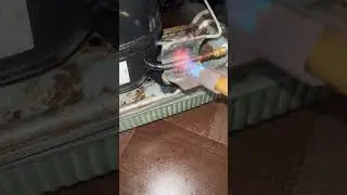 Refrigerator compressor change #airconditioner #refrigerator #hvac