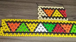 double border beaded belt tutorial | beginner bead tutorial |zulu beads