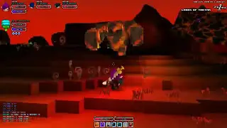 Fighting an Ember Golem